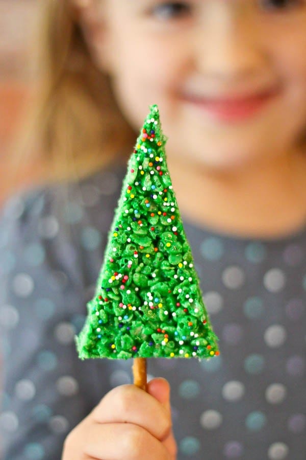 easy-rice-krispie-treat-christmas-trees-Rachel Cooks