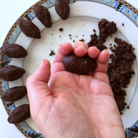 Shape Potato Football Candy with your hands on ShockinglyDelicious.com