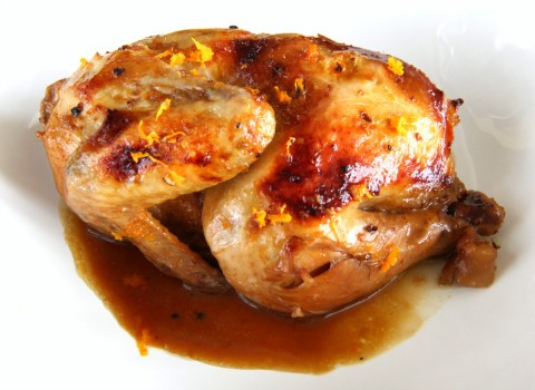 Elegant Slow Cooker Cornish Game Hens with Cointreau Orange Sauce on ShockinglyDelicious.com