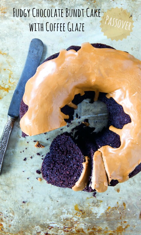 Fudgy Chocolate Bundt Cake with Coffee Glaze recipe for Passover