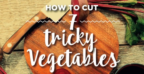 How to Cut 7 Tricky Vegetables -- it's easy once you know the tips to cut artichokes, celeriac, kohlrabi, spaghetti squash, cassava, sweet corn and beets. 