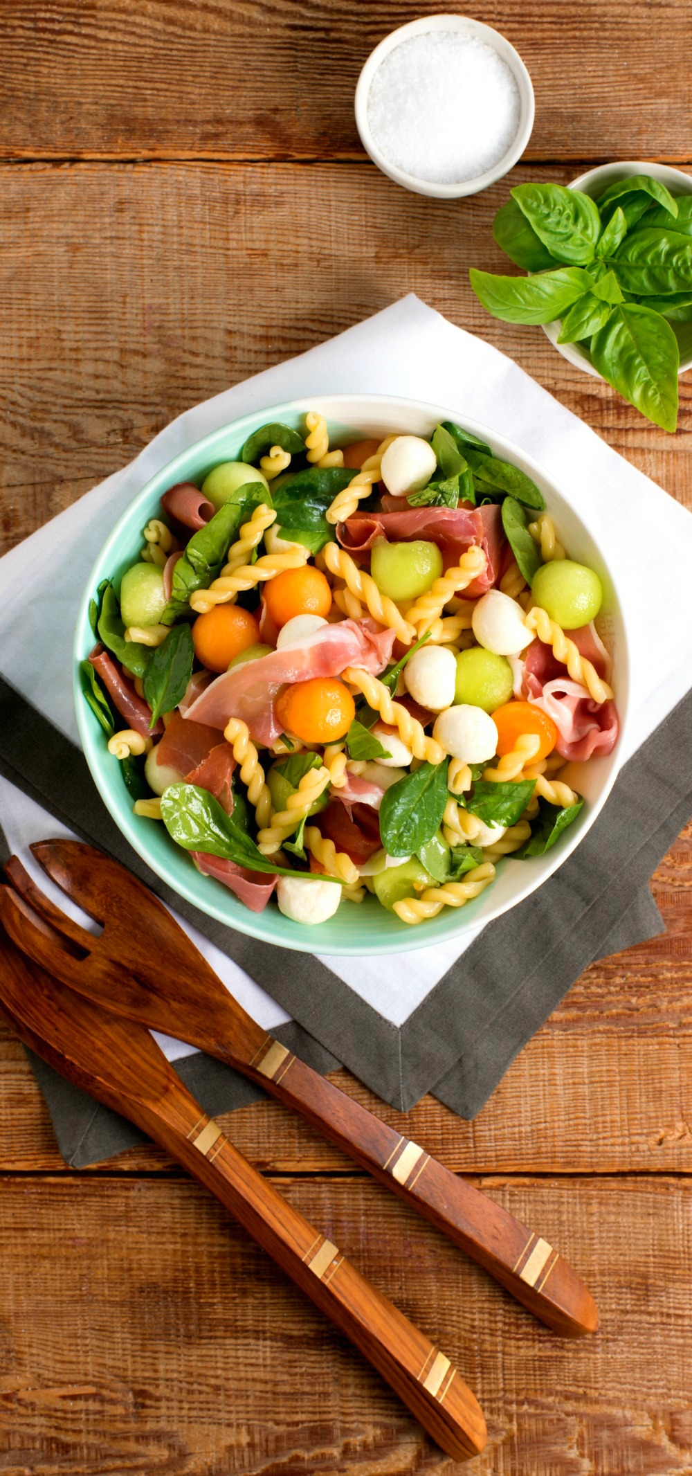 Melon Prosciutto Pasta Salad recipe