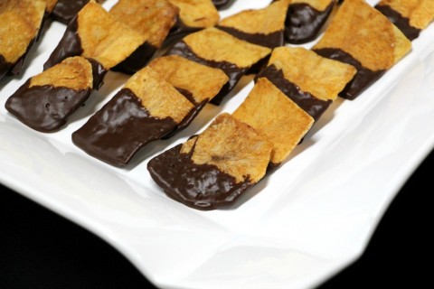 Thick Cut Potato Crisps with Dark Chocolate by Raghaven Iyer