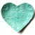 turquoise heart plate