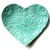 turquoise heart plate 