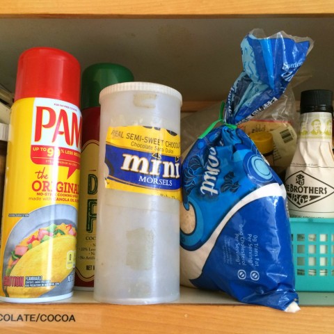 Messy Chocolate pantry area from ShockinglyDelicious