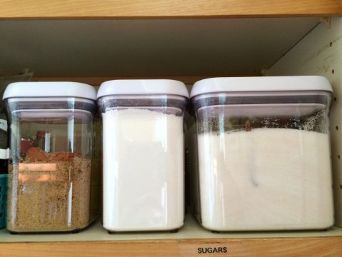 Organized sugar pantry from ShockinglyDelicious