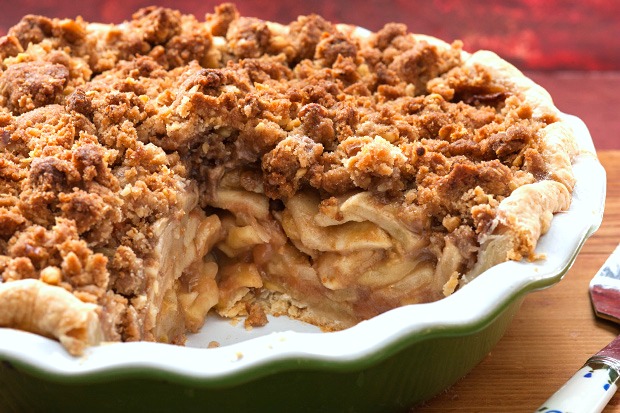 Apple Crumb Pie with Brown Sugar Streusel - Curly Girl Kitchen