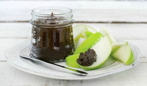 Creamy Not-Ella Carob Butter: A luscious, dreamy, migraine-friendly treat that is pretty darn close to traditional Nutella, suitable for spreading on apple slices or gluten-free toast when you want a sweet snack. Ditch the sugar, hazelnuts, chocolate, vegetable oil, soy lecithin and milk powder for a treat that won't trigger migraines.