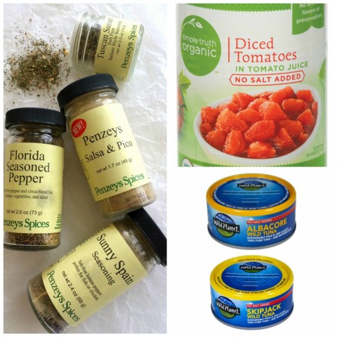 Favorite Low-Sodium Pantry Items: My favorite low-sodium foods I always keep in my pantry, to help me cut salt from our meals and still keep them delicious. These pantry essentials are meal-savers, for sure!