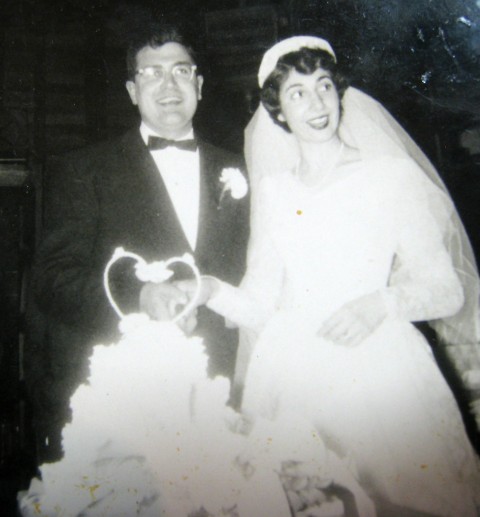 Helen and Bill Reinhold at their wedding