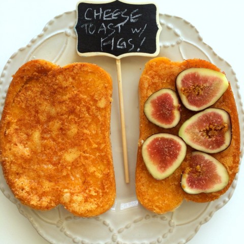 Original Cheese Toast and Cheese Toast with Figs