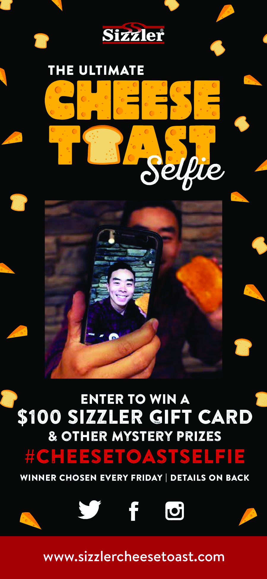 Sizzler Cheese Toast Selfie Contest easy to enter