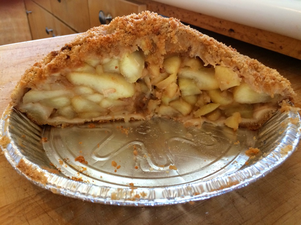 Inside of Mile-High Apple Pie from Apple Annie's in Oak Glen Calif