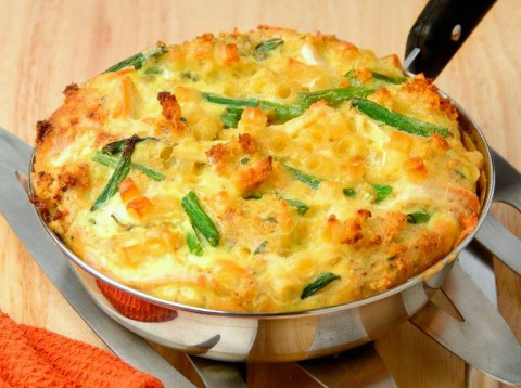 Thanksgiving Leftovers Frittata: Turkey, stuffing and other Thanksgiving leftovers make a delicious and quick frittata for lunch or dinner. 