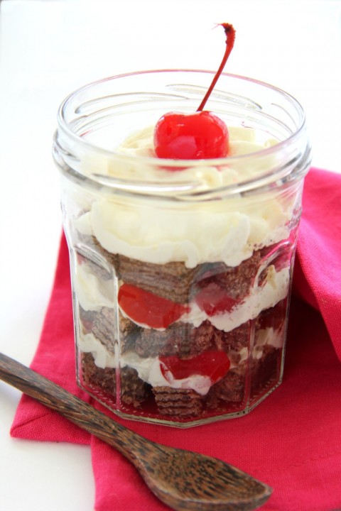 Chocolate Cookies and Cream with Cherries on ShockinglyDelicious.com