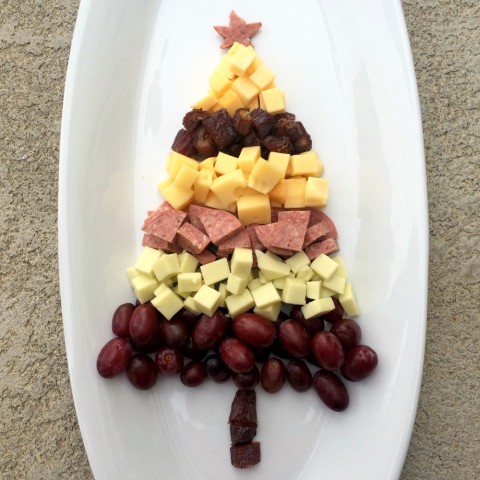 Easy Tree-Shaped Meat and Cheese Plate on ShockinglyDelicious.com