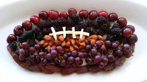 A Fruit Football will be the healthiest, most delicious component of the football fare at the game-day party. Make yours with your favorite fruits.