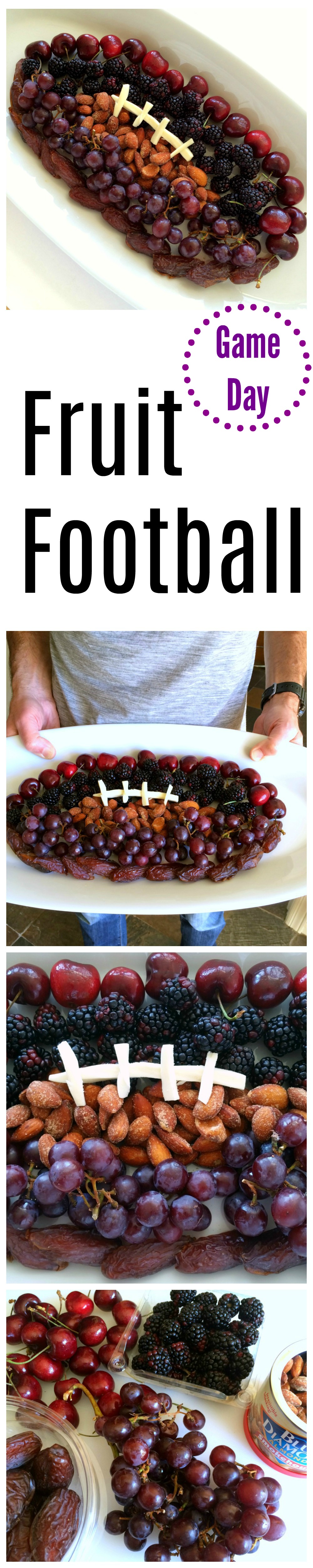 How to make a Fruit Football for Game Day on ShockinglyDelicious.com