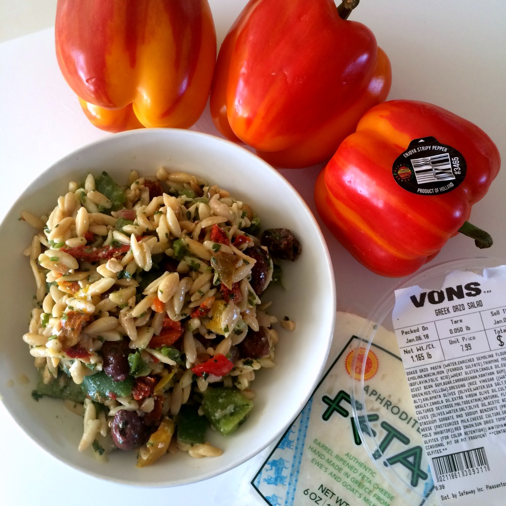 Ingredients for 3-Ingredient Greek Stuffed Peppers