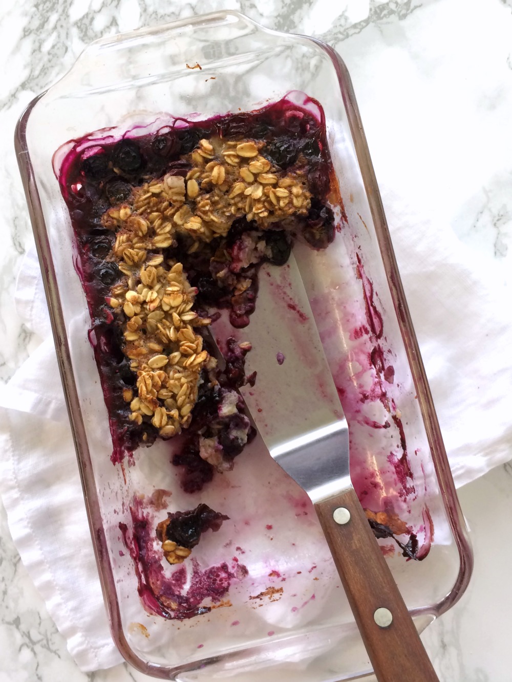 Banana Blueberry Baked Oatmeal small batch