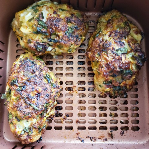 Mexican Turkey Meat Loaf finished baking in the Gourmia air fryer