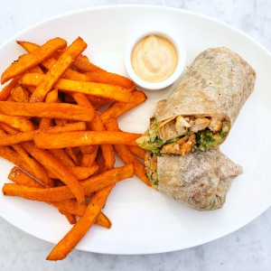 Salmon Salad Wrap at The Sparrow Cafe in Malibu