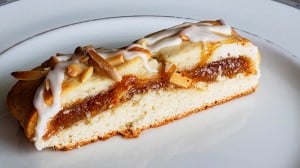 Slice of Easy Cream Cheese Pastry with Almond Filling