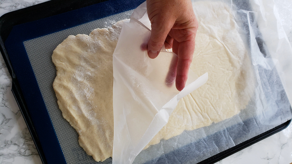 Transfer Pastry onto a baking sheet