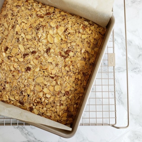 After baking, allow pan to cool on OXO cooling rack