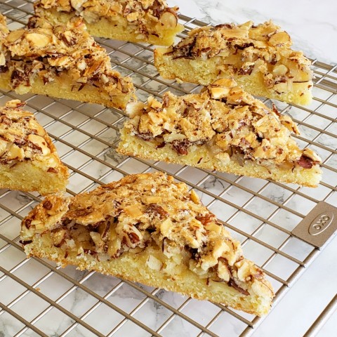 Swedish Visiting Cake Bars on an OXO cooling rack
