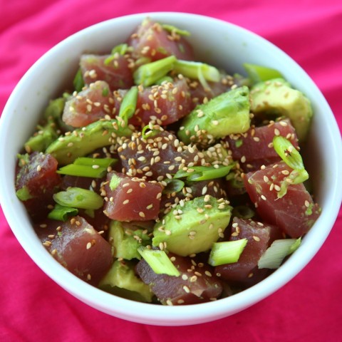 Ono Poke Bowl from First We Surf Then We Eat cookbook