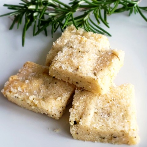 Easy Rosemary Shortbread Recipe on ShockinglyDelicious.com