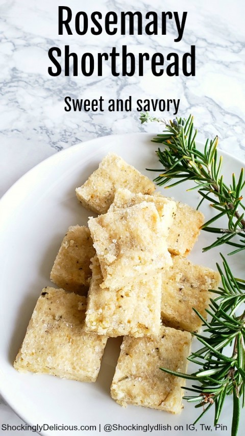 Rosemary Shortbread Recipe on ShockinglyDelicious.com