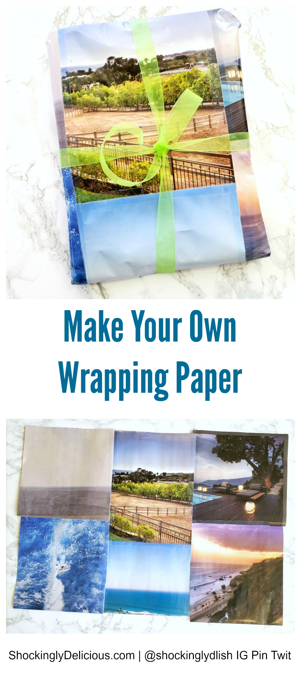 Make Your Own Wrapping Paper on ShockinglyDelicious.com