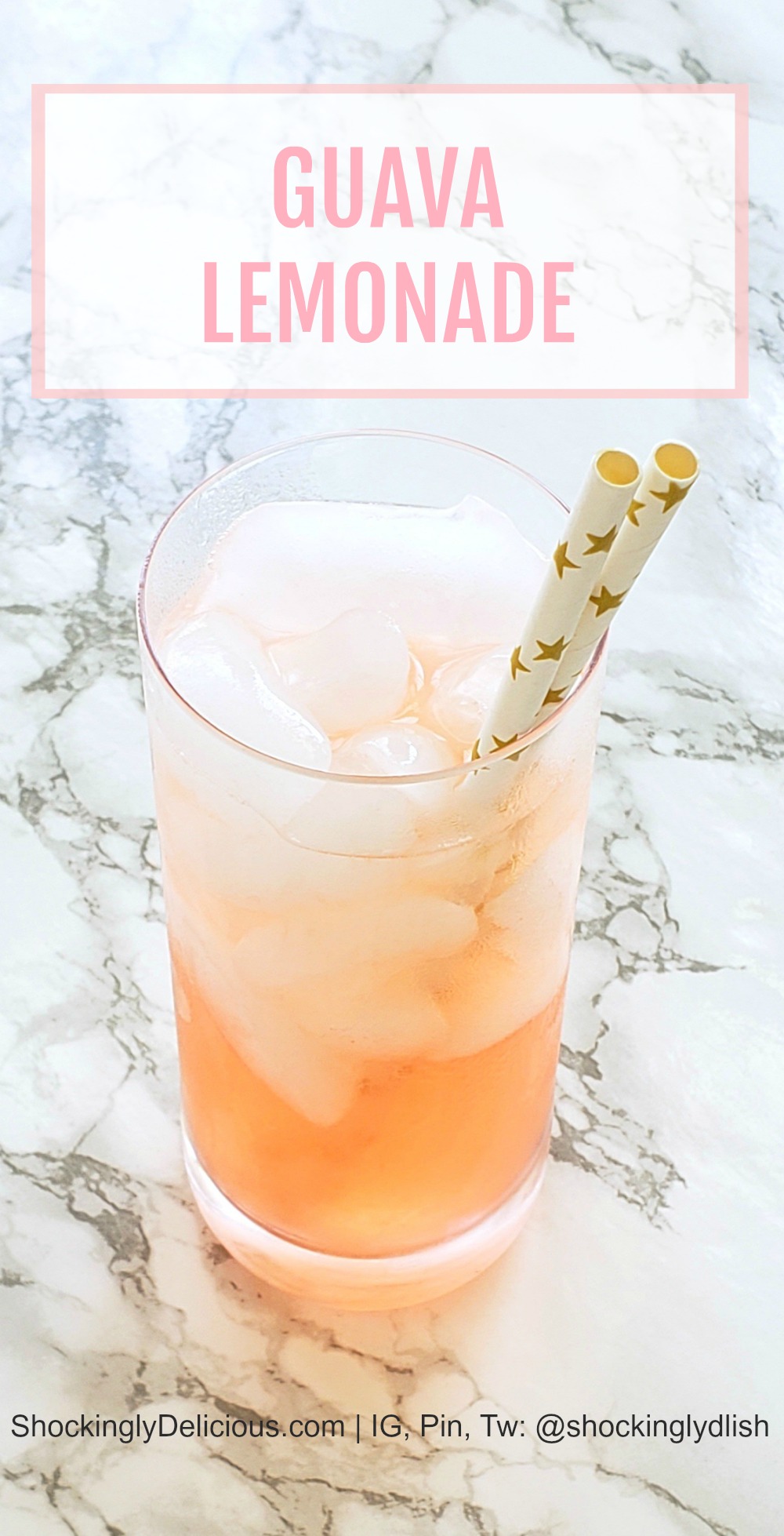 Easy Guava Lemonade Drink Recipe on ShockinglyDelicious.com