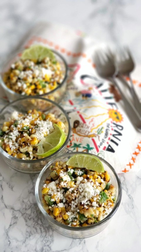 Esquites Mexican Street Corn Salad easy recipe on ShockinglyDelicious.com