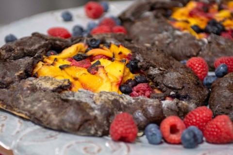 Paula Shoyer's Fruit Galette with a Chocolate Crust on ShockinglyDelicious.com