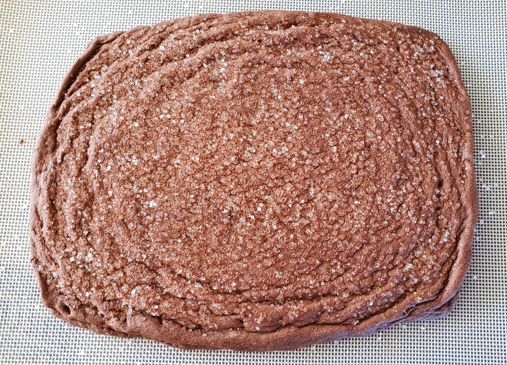 Chocolate Shortbread Cookies baked and out of oven on ShockinglyDelicious.com