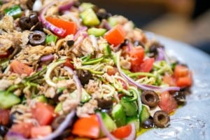 Provencal Tuna and Shredded Zucchini Salad on ShockinglyDelicious.com