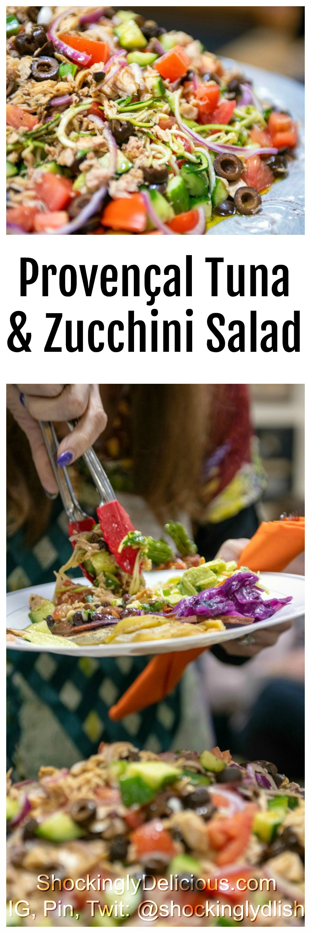 Provencal Tuna and Zucchini Salad Recipe Pin on ShockinglyDelicious.com