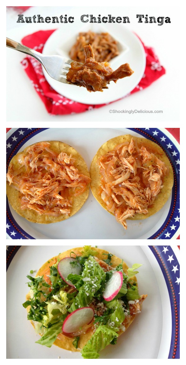 Authentic Chicken Tinga Recipe on ShockinglyDelicious.com