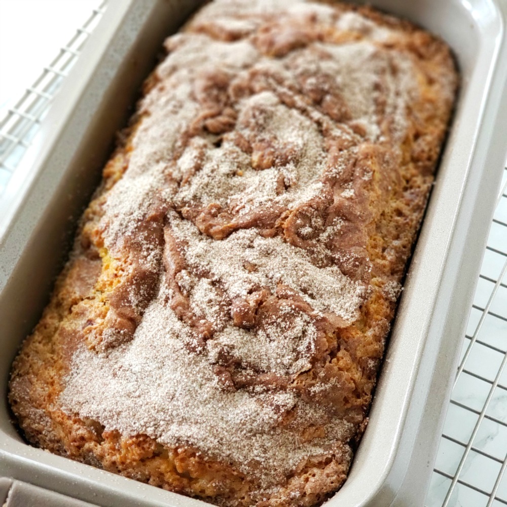 Baked bread cooling on a rack