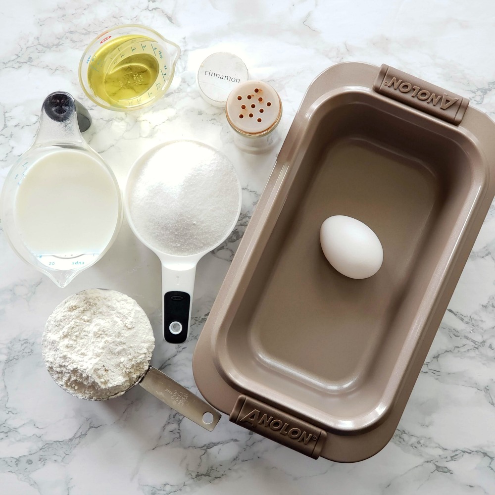 Ingredients for bread on a white marble counter