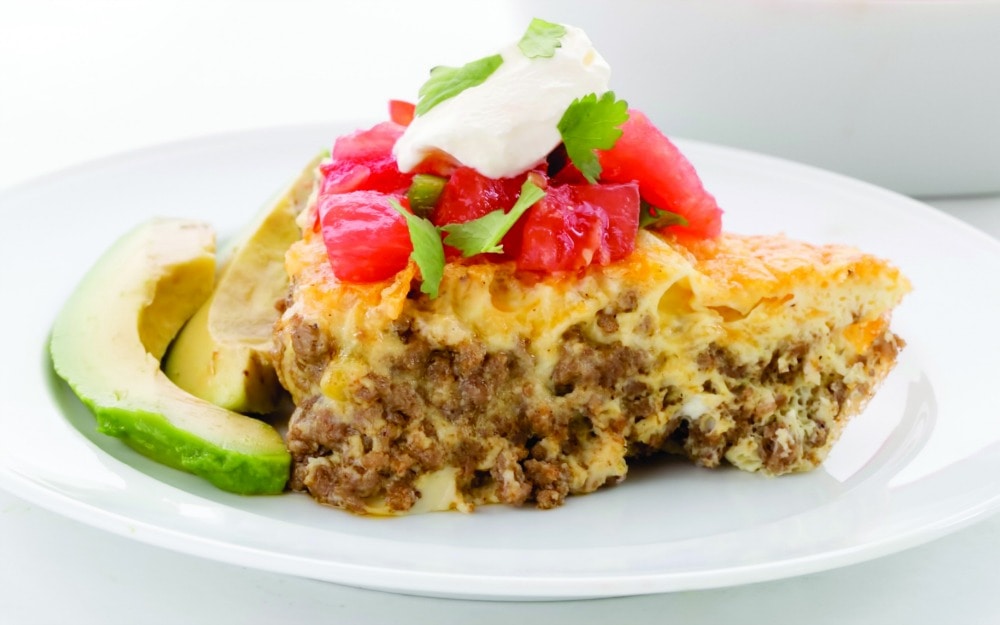 Easy Taco Pie is as family-friendly as recipes come -- always welcome for dinner tonight or lunch again the next day, and then again a week later. Meaty, cheesy, with just enough spice and satisfying as all get-out, it just solves all the problems. Dress it up with salsa, serve it as is, adorn with sliced avocados...whatever you fancy.