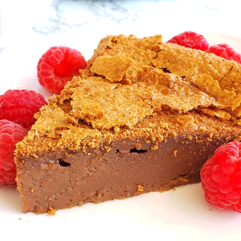 Chocolate Impossible Pie is a wedge of dense chocolate indulgence that couldn't be easier. Simply whirl the pantry-friendly ingredients in a blender, pour into the pie dish and bake!