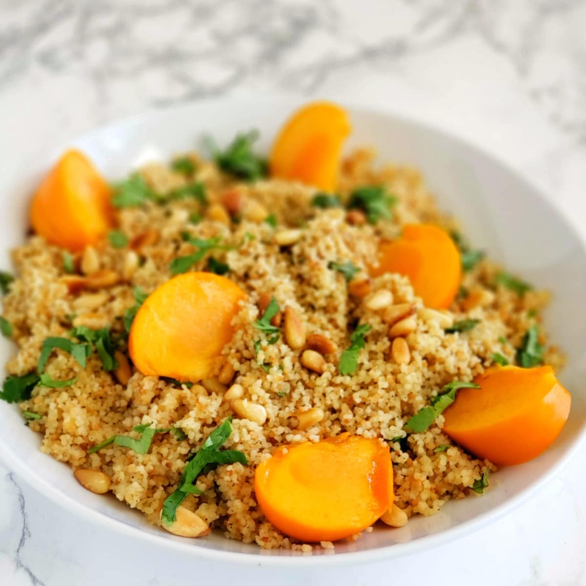 Couscous with Cumin and Pine Nuts and Persimmons on ShockinglyDelicious.com