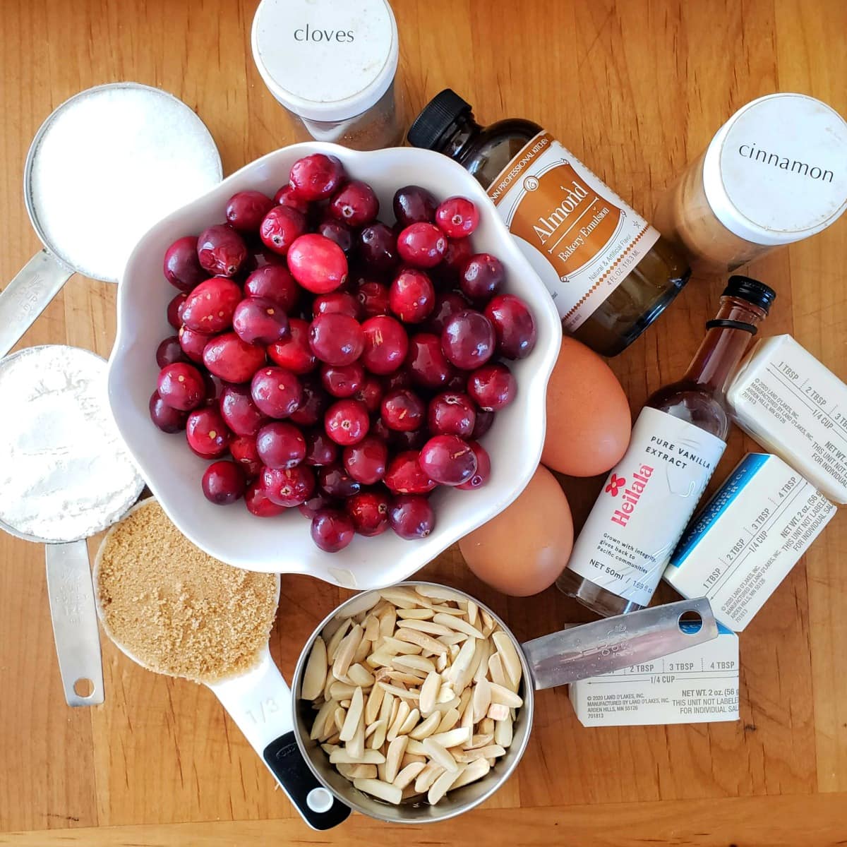 Ingredients for Cranberry Breakfast Cake