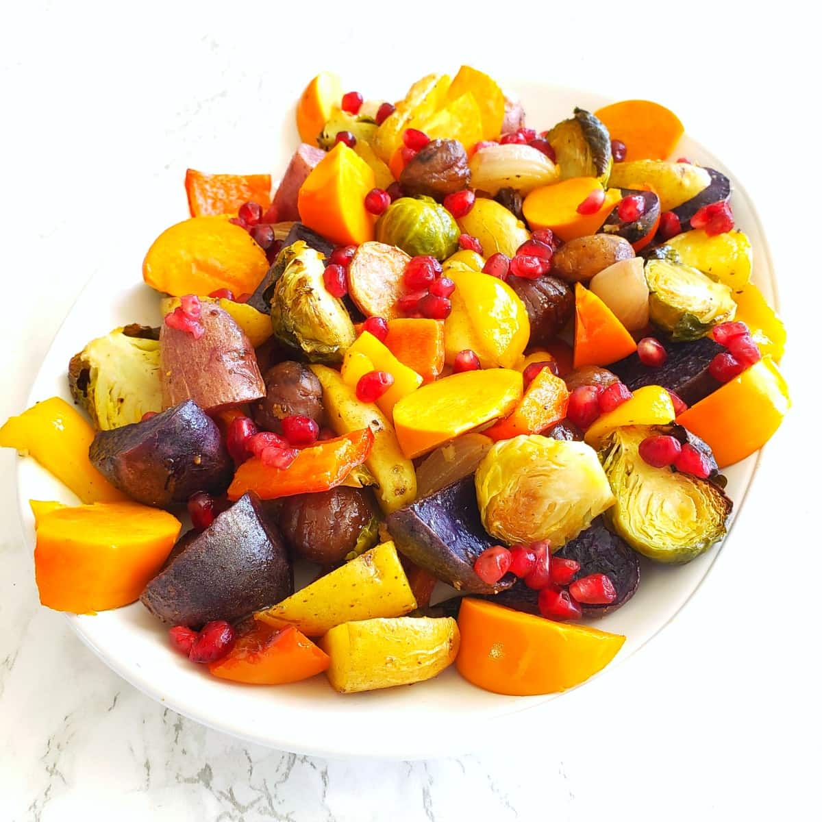 Roasted Rainbow Vegetables for any dinner on ShockinglyDelicious.com