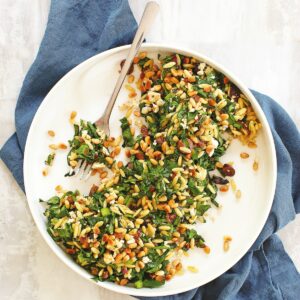 Spinach Orzo Salad on ShockinglyDelicious.com